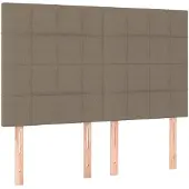 vidaXL Hoofdbord taupe 144x5x118/128 cm Stof