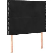 vidaXL Hoofdbord zwart 100x5x118/128 cm fluweel