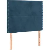 vidaXL Hoofdbord donkerblauw 100x5x118/128 cm fluweel