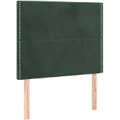vidaXL Hoofdbord donkergroen 100x5x118/128 cm fluweel