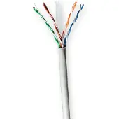 Nedis Netwerk Kabel Rol | CAT6 | Solid | U/UTP | CCA | 100.0 m | Binnenshuis | Rond | PVC | Grijs | Gift Box