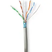 Nedis Netwerk Kabel Rol | CAT6 | Stranded | F/UTP | CCA | 305.0 m | Binnenshuis | Rond | PVC | Grijs | Gift Box - CCBG8522GY305