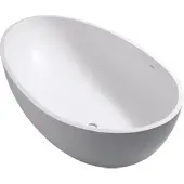 Boss & Wessing Vrijstaand bad crosstone solid surface 176x96x51 cm mat wit