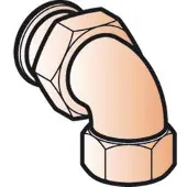 Geberit Mapress 3 delige koppeling haaks vlakdichtend koper 22 mm 3/4 bidr 65384