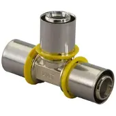 Uponor T-Stuk gas Ø25x25x25mm - messing - 1030567