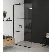 Riho Grid GB400 Inloopdouche 140cm Met Mat Zwart Profiel - Veiligheidsglas - Douche, Douchewanden, Inloopdouche, Vaste Wand - 8714148577868