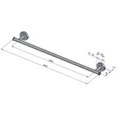 Plieger Como handdoekbeugel magnetisch 55cm chroom