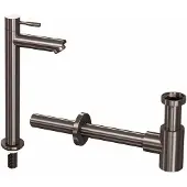 Ink 2B Combi Set Combi Set 2B Fonteinkraan Staand Hoog En Design Sifon - Metal Black - Xx Mm (bxdxh) - Kranen - Fonteinkranen - Opbouw Fonteinkranen