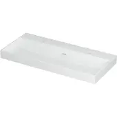 Ink Urban Meubelwastafel 100x45cm Keramiek - 2 Kraangaten - Glans Wit - 8718835001070 - Rechthoekig - Wastafels, Meubelwastafels