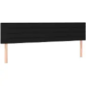 vidaXL Hoofdborden 180x5x78/88 cm stof zwart