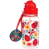 Rex London Kindertrinkflasche mit Strohhalm 500 ml Ladybird