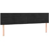 vidaXL Hoofdborden 180x5x78/88 cm fluweel zwart