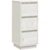 vidaXL Dressoir 32x34x75 cm massief grenenhout wit