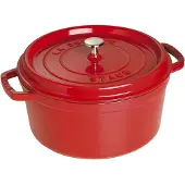 Staub braadpan rond ø 30 cm gietijzer kersrood