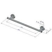 Plieger Como handdoekbeugel magnetisch 43cm chroom