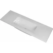 Ink Reflekt Meubelwastafel 120x40cm Polystone - Midden - Zonder Kraangat - Glans Wit - 8718835164195 - Rechthoekig - Wastafels