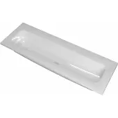 Ink Reflekt Wastafel Centraal Polystone 120x40cm - Zonder Kraangat - Glans Wit - Rechthoekig - Wastafels - Meubelwastafels - 8718835164133