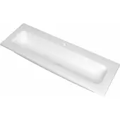 Ink Reflekt Meubelwastafel 120x40cm Polystone - Centraal - 1 Kraangat - Mat Wit - 8718835164171 - Rechthoekig - Wastafels