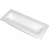 Ink Reflekt wastafel - 100x40x1.5cm polystone centraal zonder kraangat - mat wit 3407720