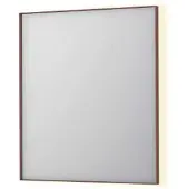 Ink SP32 Spiegel In Kader 70x80cm Indirecte LED Verlichting Rondom - Geborsteld Koper - Glas - Rechthoekig - Spiegels, Badkamerspiegels - 8718835176945