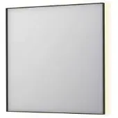 Ink SP32 Spiegel In Kader 80x80cm Indirecte LED Verlichting Rondom - Mat Zwart - Glas - Vierkant - Spiegels, Badkamerspiegels - 8718835176969