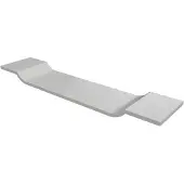 Boss & Wessing Badbrug BWS Solid Surface 90x20 cm Mat Wit