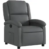 vidaXL Fauteuil verstelbaar kunstleer grijs