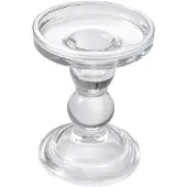 Clayre & Eef Kandelaar Ø 9x11 cm Transparant Glas Transparant