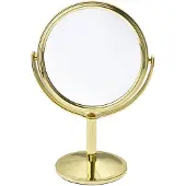 Clayre & Eef Spiegel Ø 11x17 cm Goudkleurig Metaal Glas Rond Goudkleurig