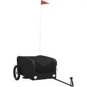 vidaXL Fietsaanhanger, zwart, 30 kg, staal