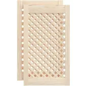 vidaXL Kastdeuren met latwerk 2 st 39,5x69 cm massief grenenhout