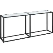 vidaXL Wandtafel 180x35x75,5 cm gehard glas witmarmerkleurig