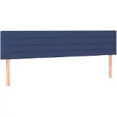 vidaXL Hoofdborden 180x5x78/88 cm stof blauw