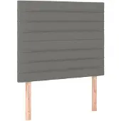 vidaXL Hoofdbord donkergrijs 100x5x118/128 cm Stof
