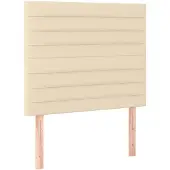vidaXL Hoofdborden 2 st 90x5x78/88 cm stof cr??mekleurig