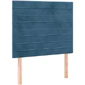 vidaXL Hoofdbord donkerblauw 100x5x118/128 cm fluweel