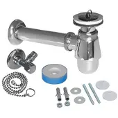 Van Marcke GO Installatiekit voor lavabo met chroom sifon 203503