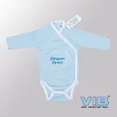 Vib - Rompertje (overslag) Luxe Katoen - Droom Prins (Blauw) - Babykleertjes - romper - rompertjes - rompertjes met tekst - baby cadeau - baby aankondiging - overslagromper