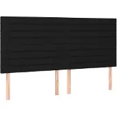 vidaXL Hoofdbord zwart 180x5x118/128 cm stof