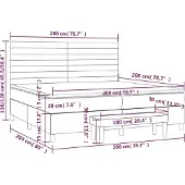 vidaXL Boxspring met matras fluweel donkerblauw 200x200 cm
