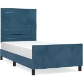 vidaXL Bedframe zonder matras 80x200 cm fluweel donkerblauw