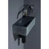 Forzalaqua Venetia fontein 30x15cm rechts met kraangat graniet gepolijst