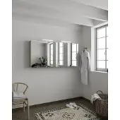 Mondiaz Cubb spiegelkast 150x70x16cm smoke met 3 deuren