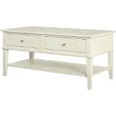 DOMUS Franklin-Salontafel - 2-laden - Wit MDF