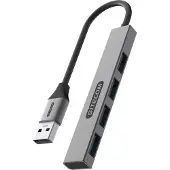 Sitecom Usb-a Nano Hub Naar 4 X Zilver / Zwart (cn-5002)