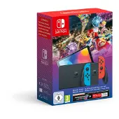 Nintendo Switch OLED Rood/Blauw + Mario Kart 8 + 3 maanden Nintendo Online