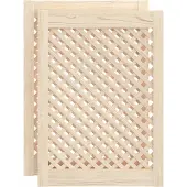 vidaXL Kastdeuren met latwerk 2 st 49,5x69 cm massief grenenhout