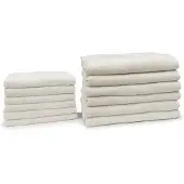 Eleganzzz Badgoedset 100% Katoen - ivory - 12-delig