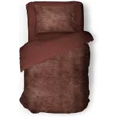 Eleganzzz Dekbedovertrek Flanel Fleece - rose brown 140x200/220cm