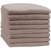 Eleganzzz Badstof Handdoek 100% Katoen 50x100cm - taupe - Set van 8